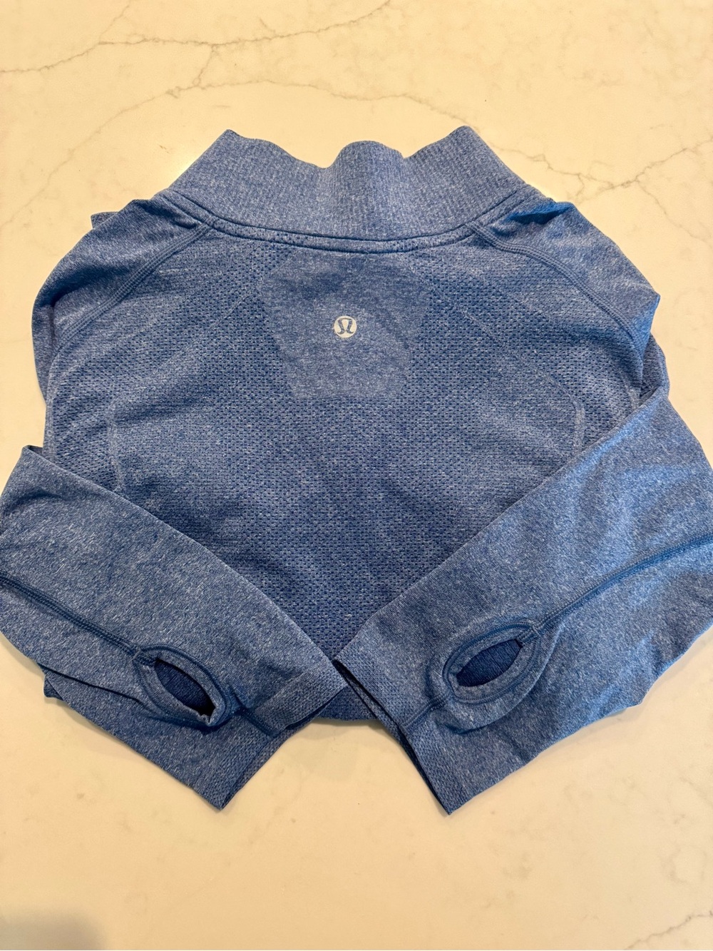 lululemon Blue Athletic 3/4 zip top - cropped